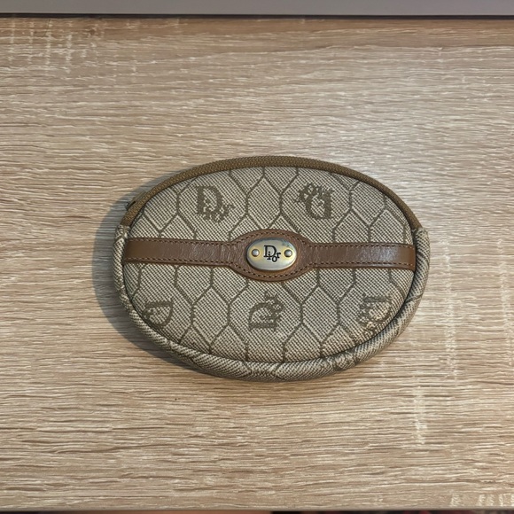 Vintage Christian Dior Coin Pouch Honeycomb Pattern - Picture 1 of 10